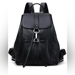 COOLCY New vintage Women Real Genuine Leather Backpack Purse SchoolBag